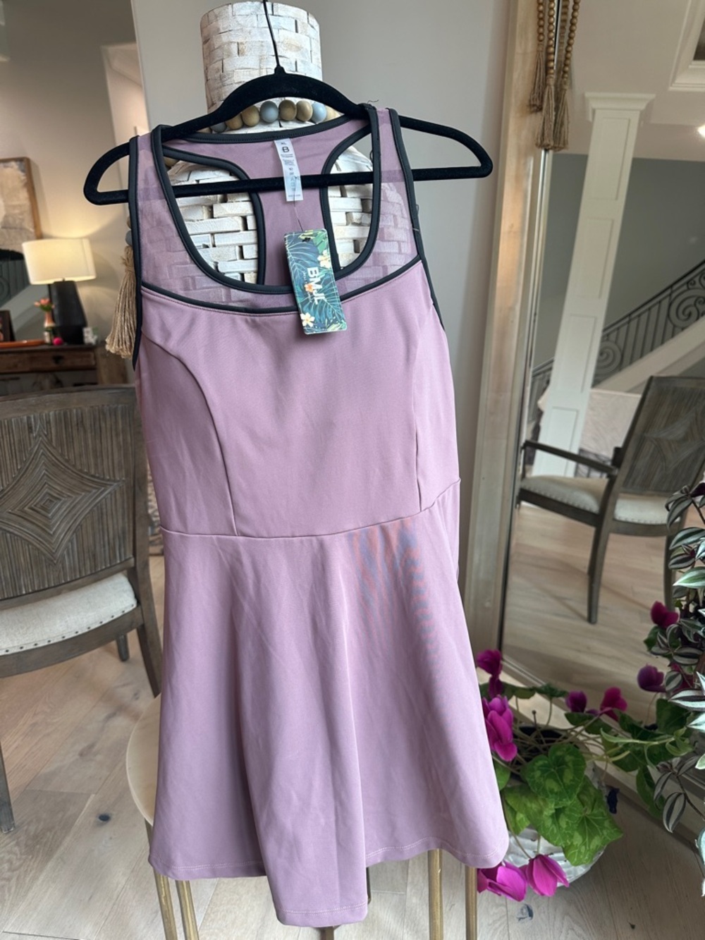 Stylish Mauve Sleeveless Active Dress